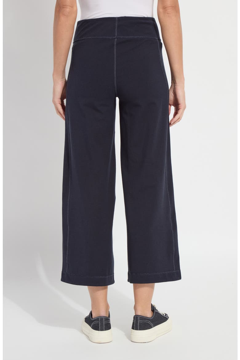 Jovie Reversible Pull-On Crop Wide Leg Pants, Alternate, color, TRUE NAVY/ GREY MELANGE