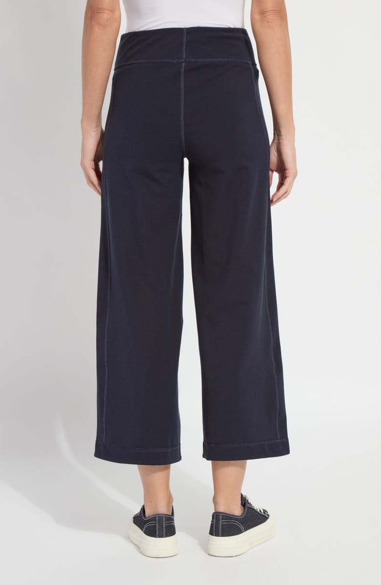 Lysse Jovie Reversible Pull-On Crop Wide Leg Pants, Alternate, color, True Navy/ Grey Melange