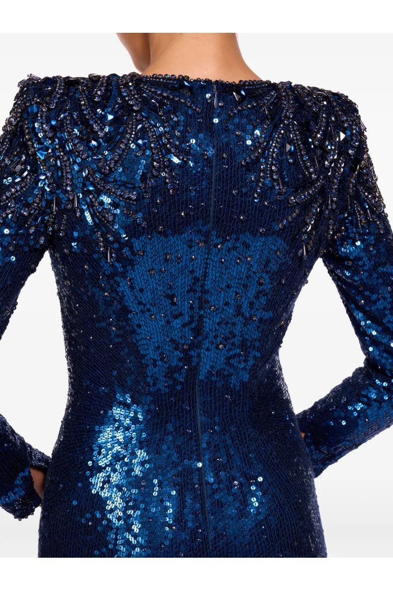 Dulcet Sequin-Embellished Dress, Alternate, color, Blackthorne Blue