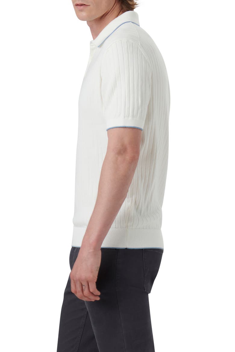 Ribbed Polo Sweater, Alternate, color, CHALK
