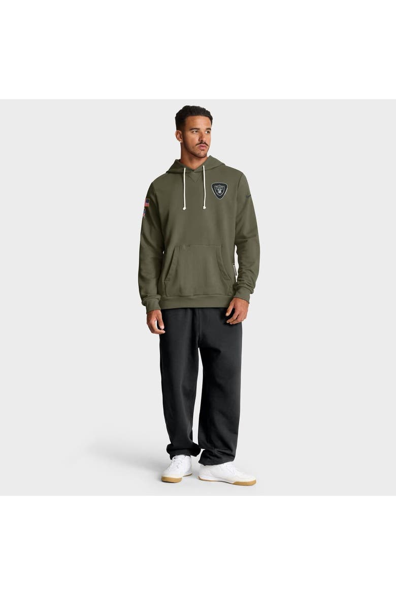 Men's Nike Olive Las Vegas Raiders Big & Tall 2025 Salute to Service Sideline Dominant Force Dri-FIT Hoodie, Alternate, color, Olive