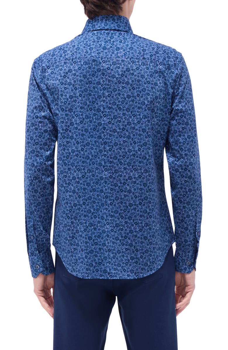 Bugatchi Devon OoohCotton<sup>®</sup> Floral Button-Up Shirt, Alternate, color, 