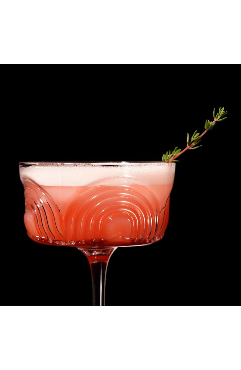 Viski Deco Beau Crystal Coupes Set of 2, Alternate, color, Clear