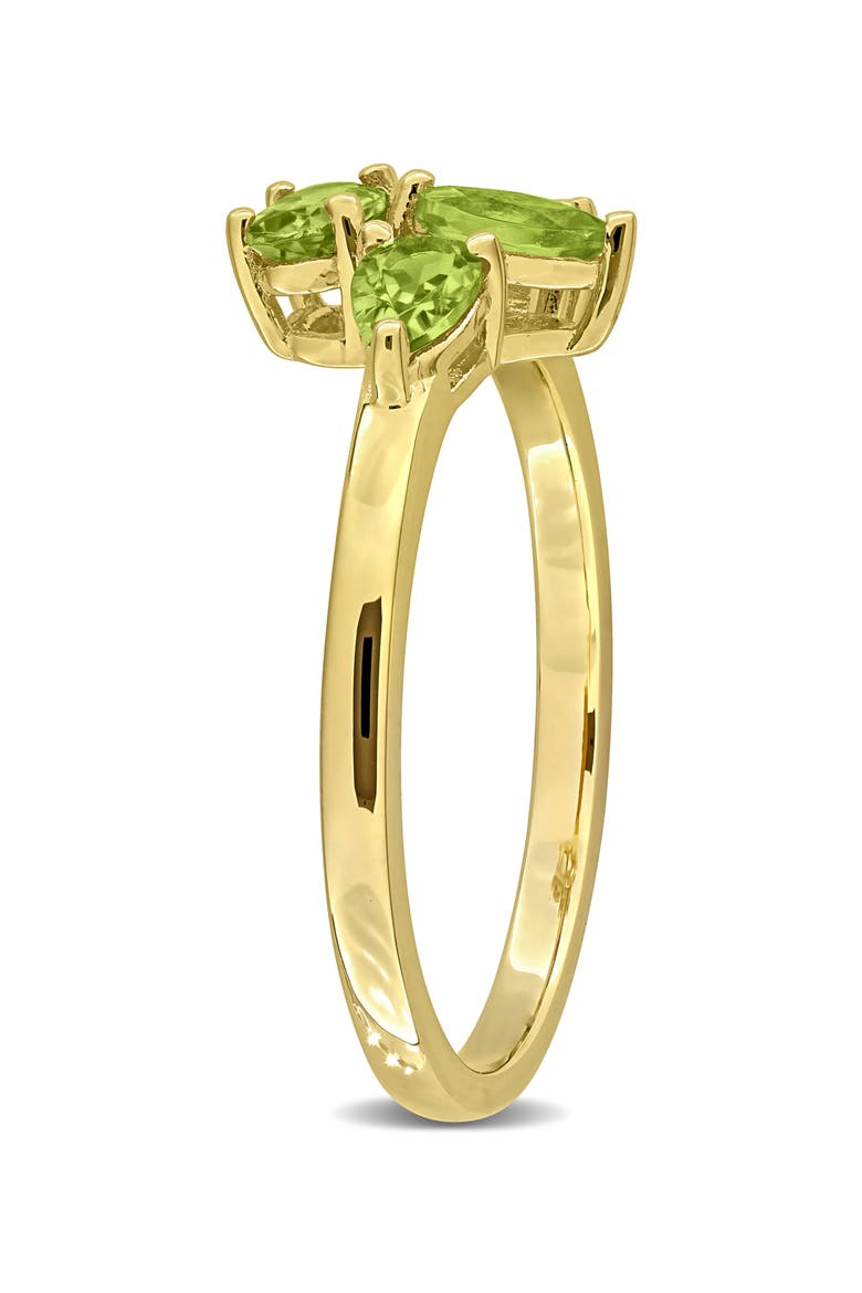 Multiple Cut Peridot Cluster Ring, Alternate, color, GREEN