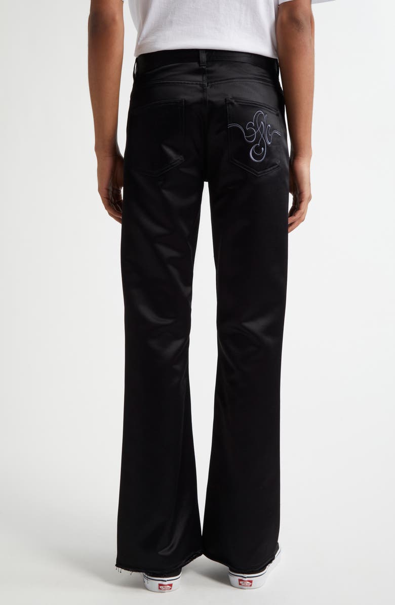 STOCKHOLM SURFBOARD CLUB Fog Satin Bootcut Trousers, Alternate, color, 