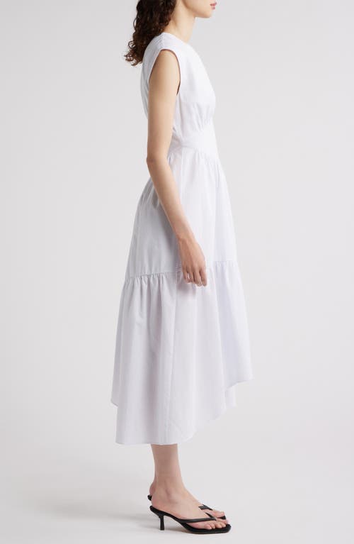 Shop Frame Sleeveless Cotton Seersucker Sundress In Light Chambray Multi