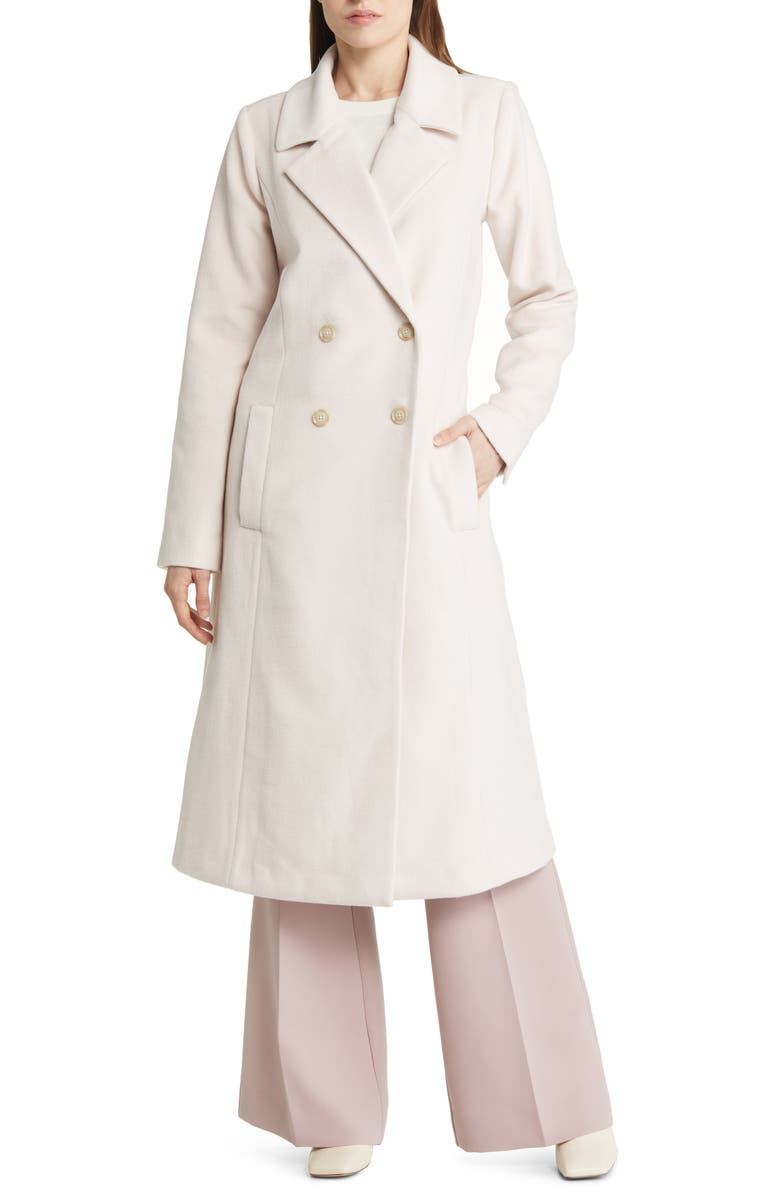 PAIGE Katryna Double Breasted Coat, Main, color, Cream Tan