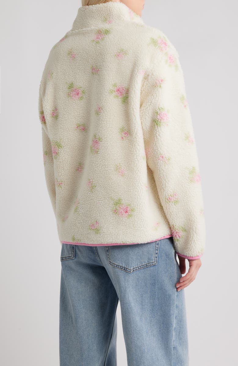 HAPPY CAMP3R Sienna Flower Fleece Jacket, Alternate, color, Cream