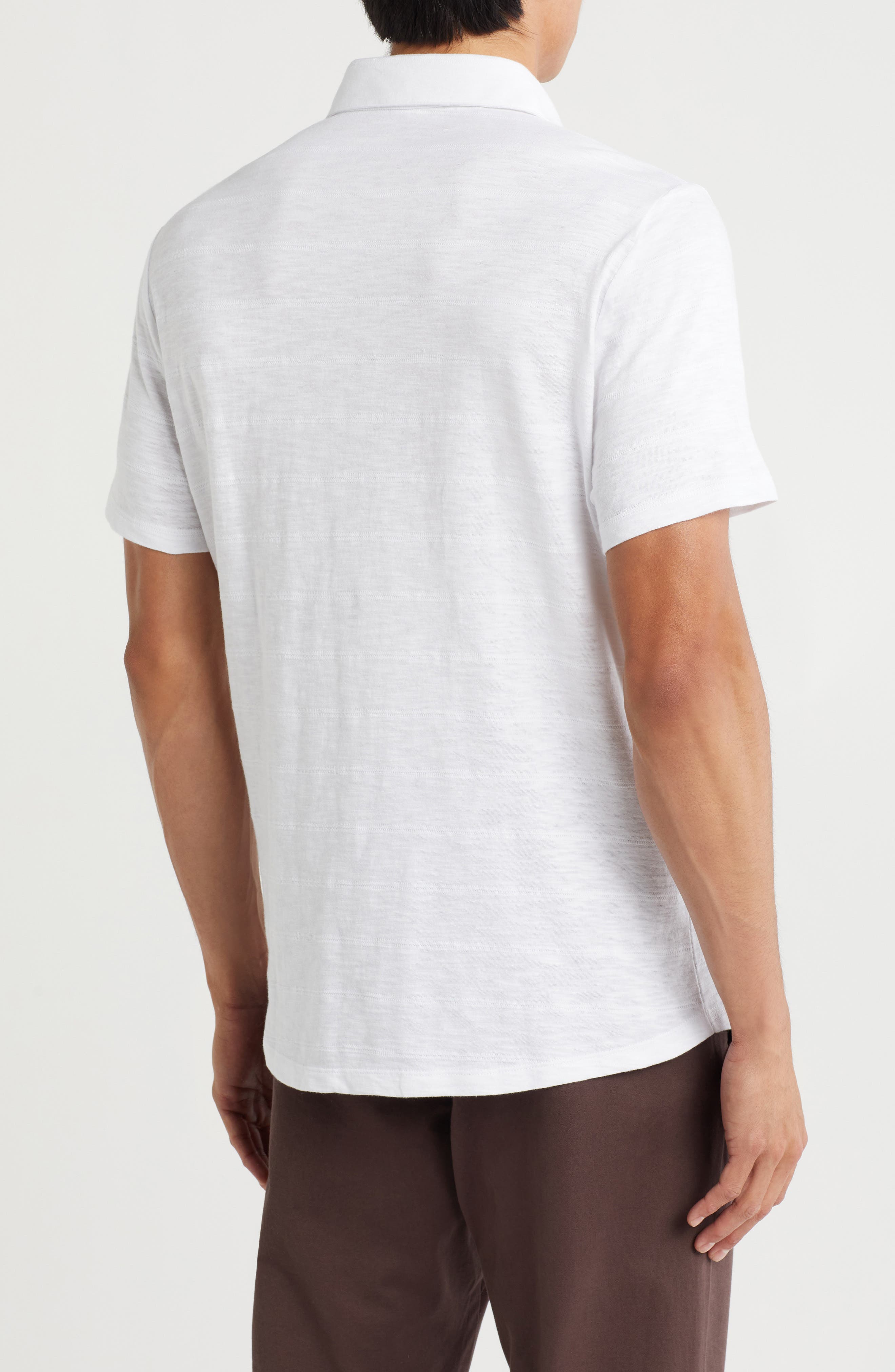 Forli Short Sleeve Cotton Knit Button-Up Shirt - image 2