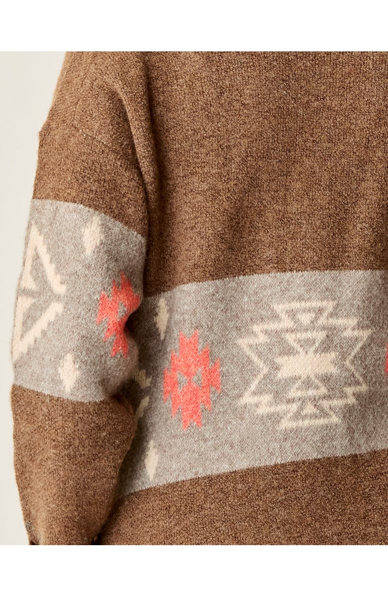 Carve Designs Priya Jacquard Topper, Alternate, color, Sumac Pattern