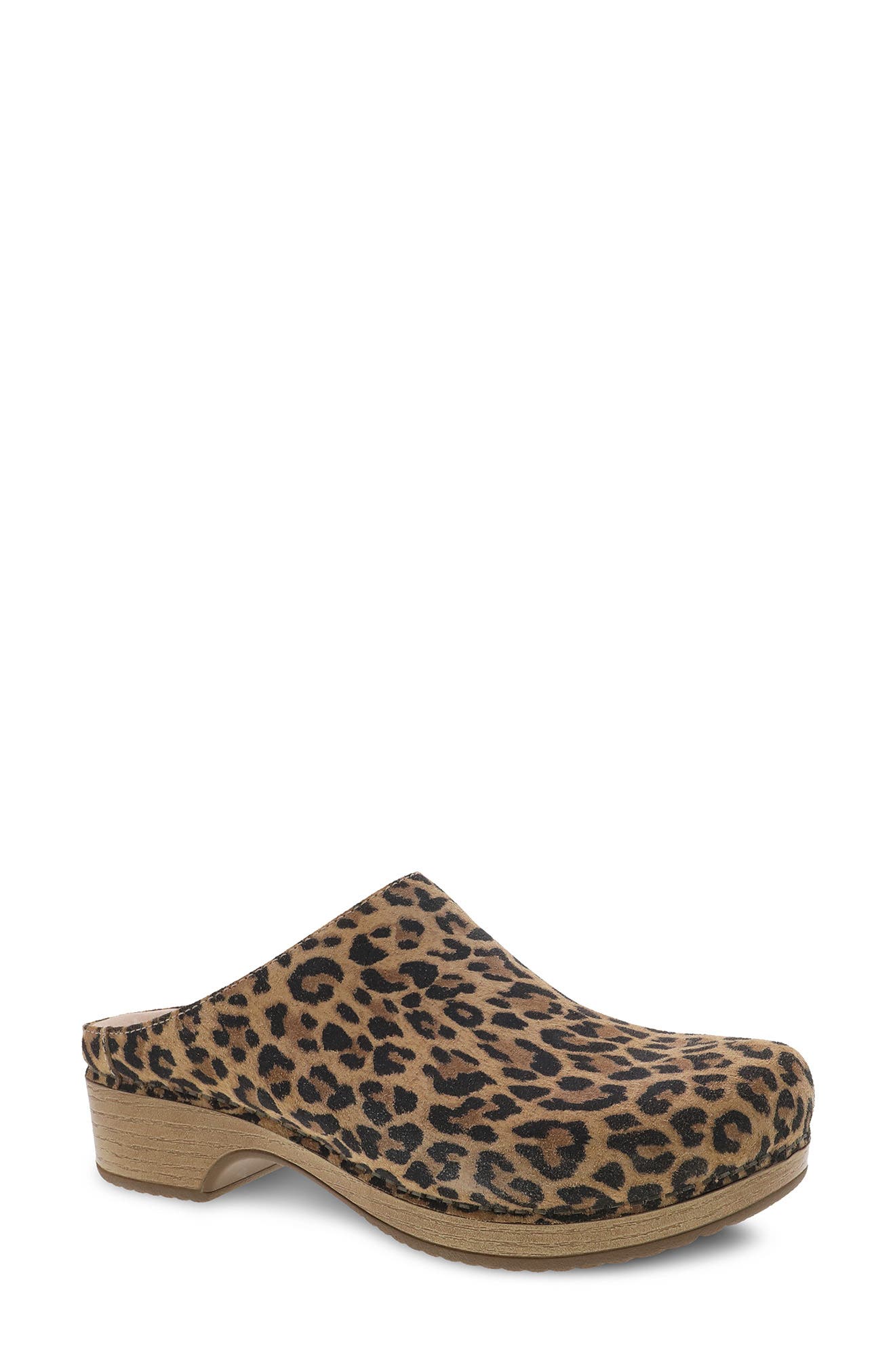 Brenda Clog, Main, color, LEOPARD SUEDE