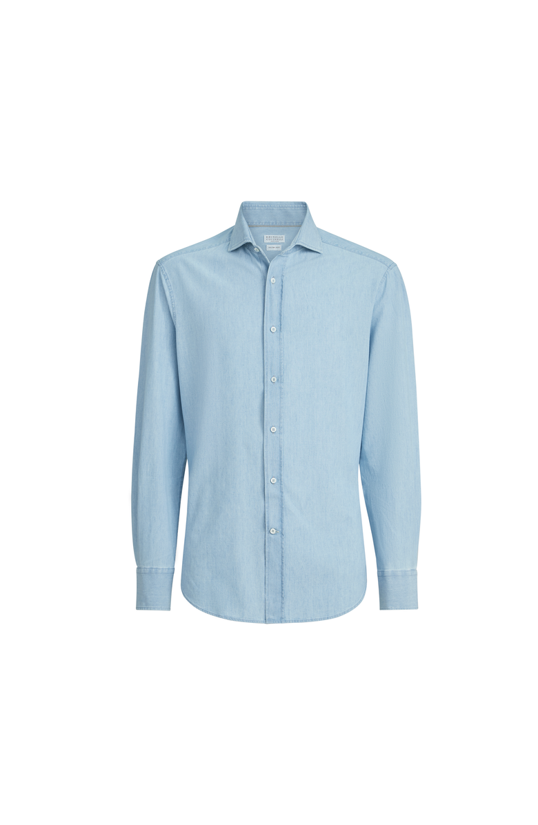 Brunello Cucinelli Chambray shirt, Main, color, Medium Denim