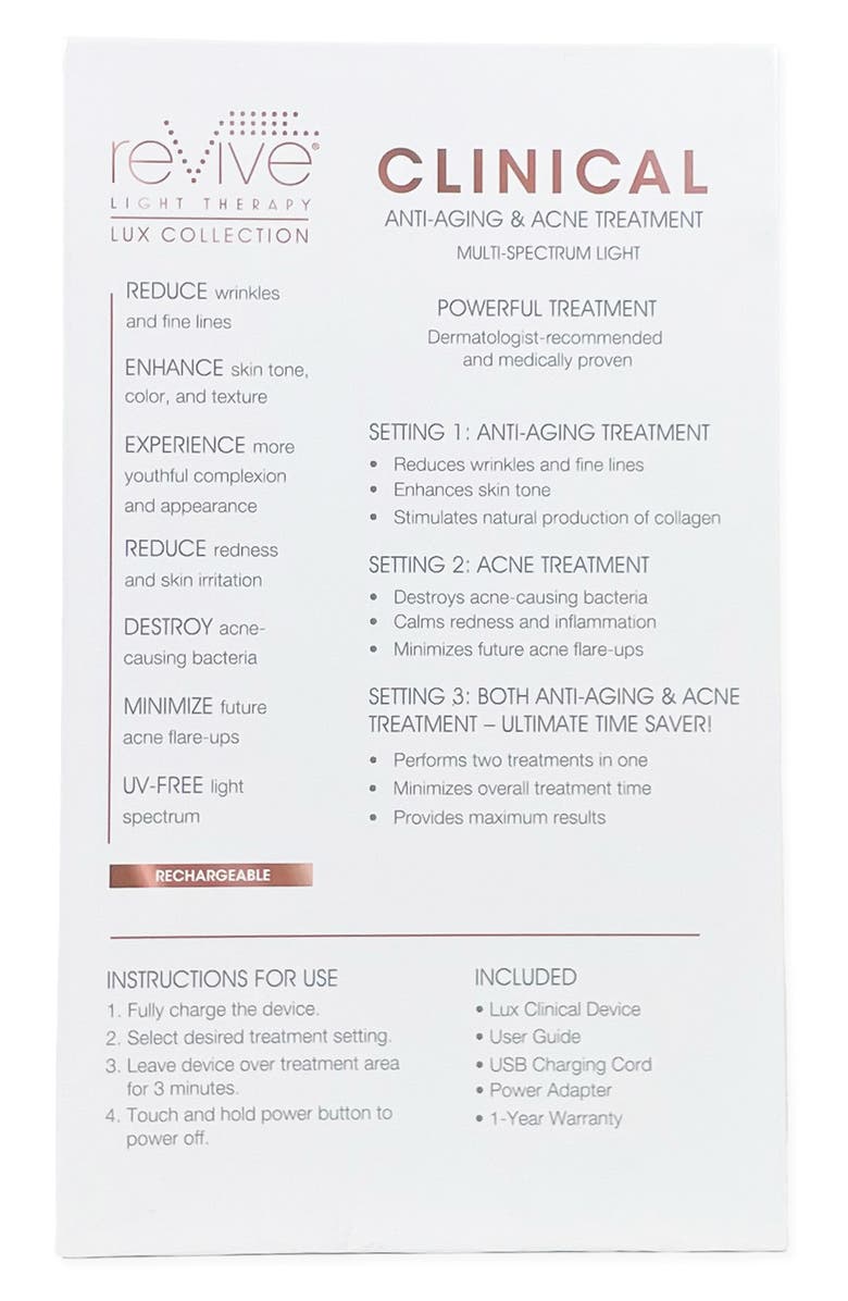 REVIVE LIGHT THERAPY Lux Clinical LED Light Therapy Device, Alternate, color, 