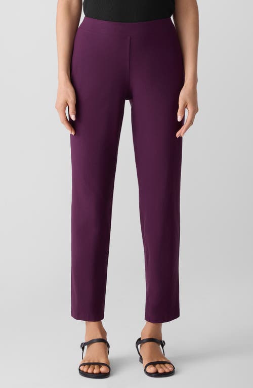 Eileen Fisher Slim Ankle Pants In Purple