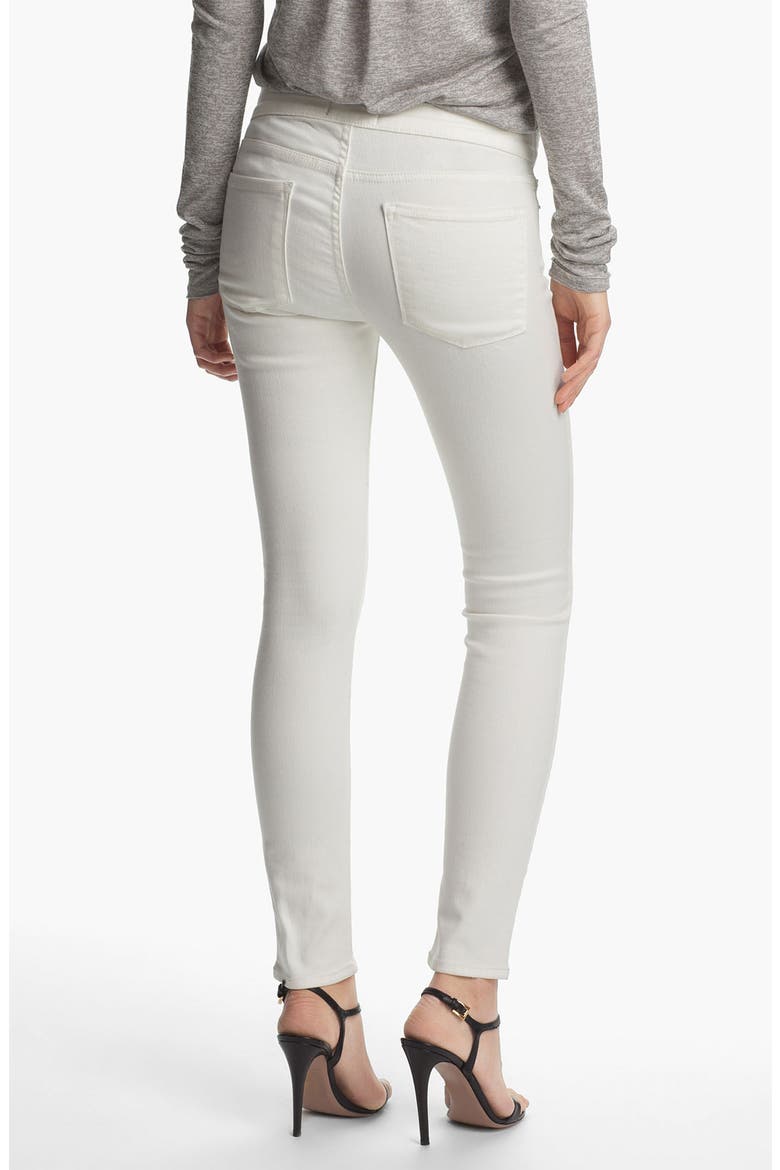 Colored Skinny Stretch Ankle Jeans, Alternate, color, WHITE