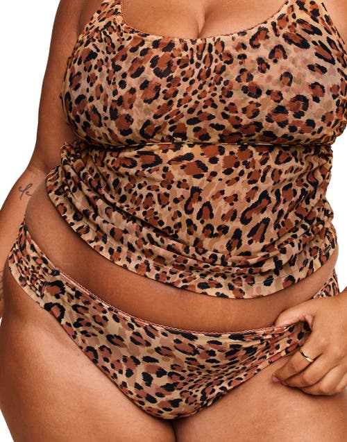 Shop Adore Me Marseille Swimwear Bikini Bottom In Animal Brown
