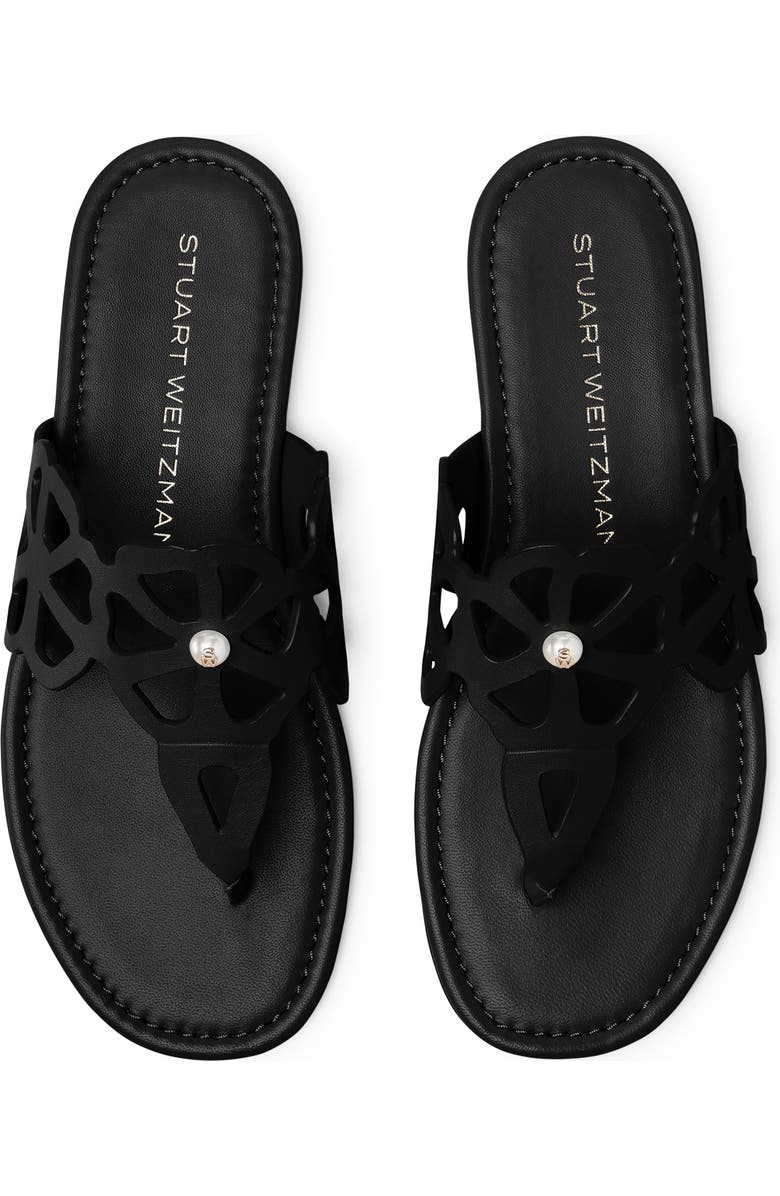 Stuart Weitzman Jasmine Cutout Sandal, Alternate, color, Black