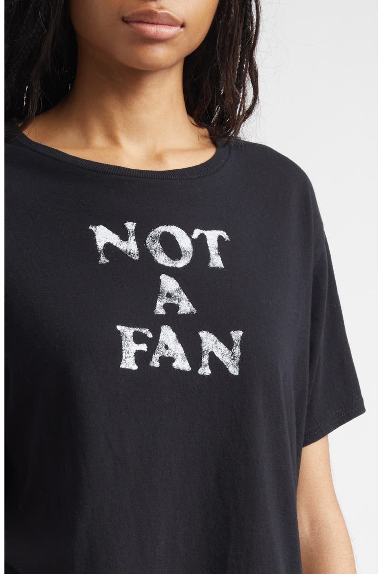 Relaxed Fit Not a Fan Cotton & Cashmere Graphic T-Shirt, Alternate, color, BLACK