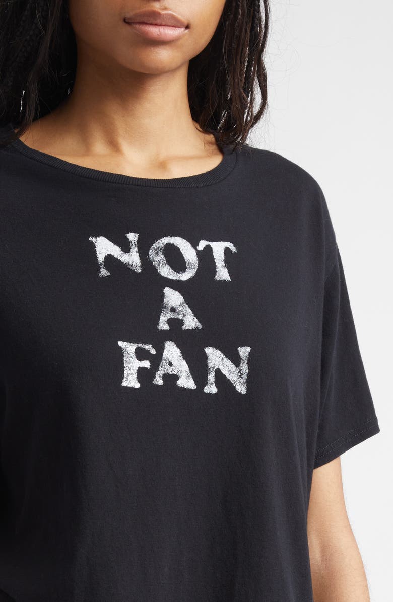 R13 Relaxed Fit Not a Fan Cotton 
Cashmere Graphic T-Shirt, Alternate, color, Black