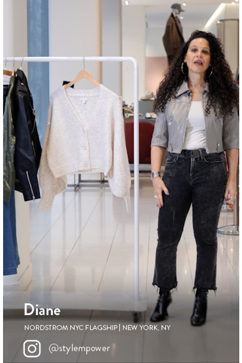 Balloon Sleeve Crop Cardigan video