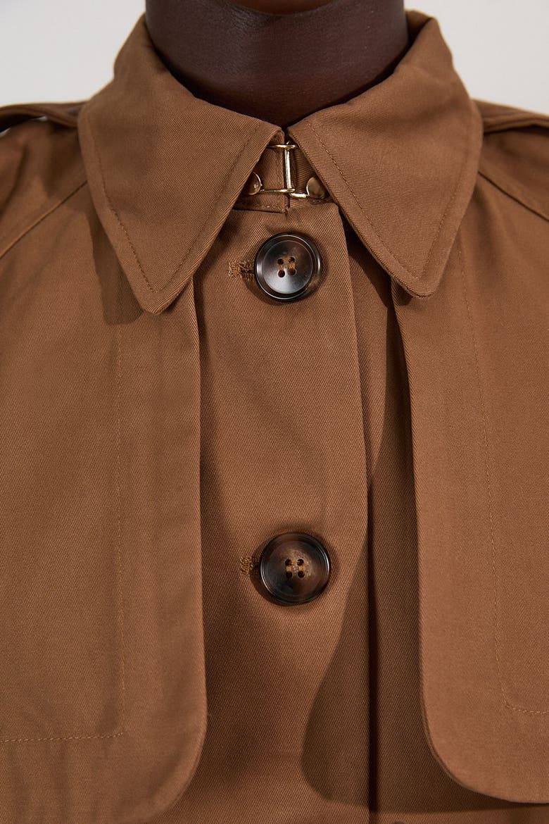 Cape Detail Trench Coat, Alternate, color, Camel