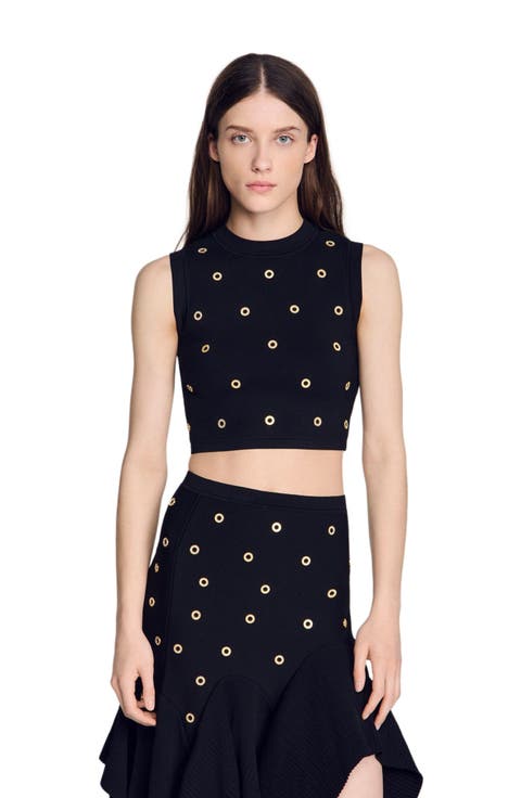 Studded knit top