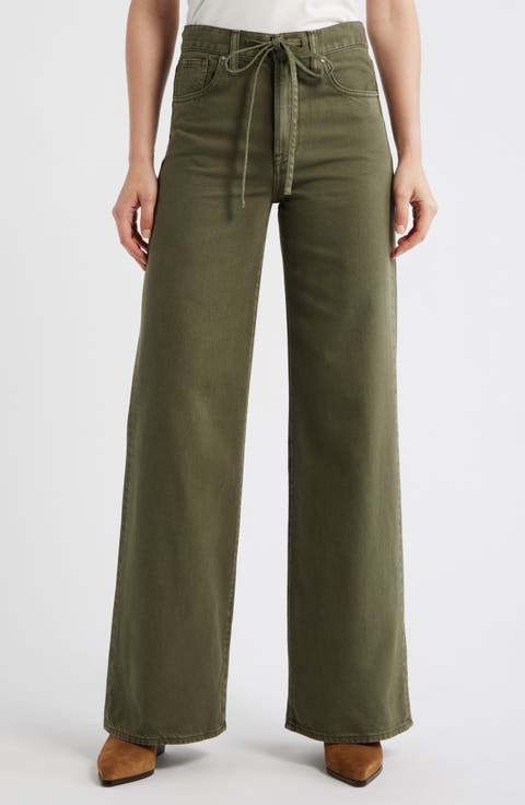 The Ultimate Wide Leg Drawstring Airy Denim Jeans