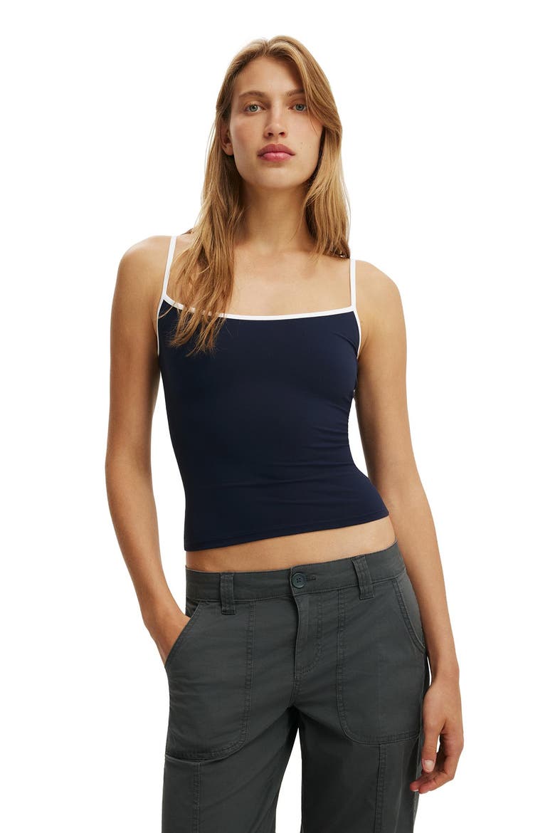 Women's Hold Me Cami, Main, color, Total Eclipse White Bind