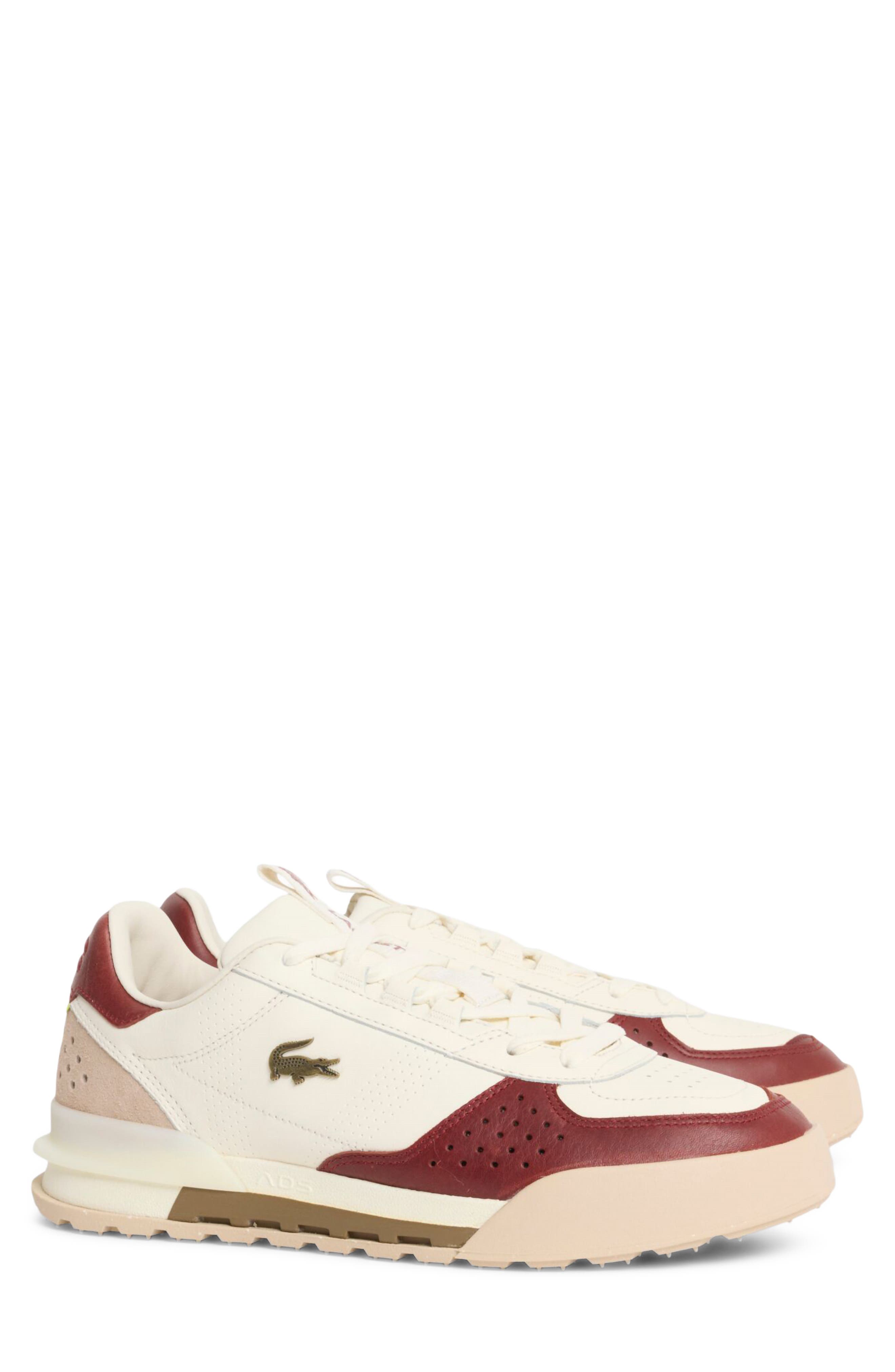 Lacoste Slam Break Court Sneaker, Main, color, Off White/ Orange