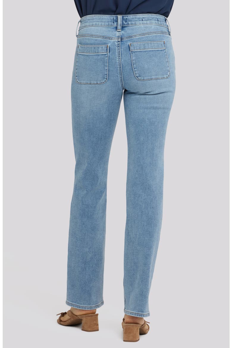 Marilyn Round Patch Pocket Straight Leg Jeans, Alternate, color, MIST SPRINGS