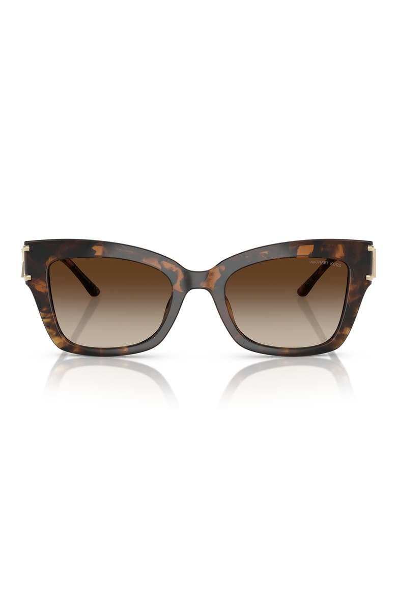 52mm Square Sunglasses, Main, color, DK TORT