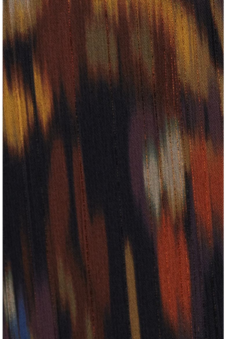Metalllic Abstract Print Maxi Dress, Alternate, color, ORANGE MULTI