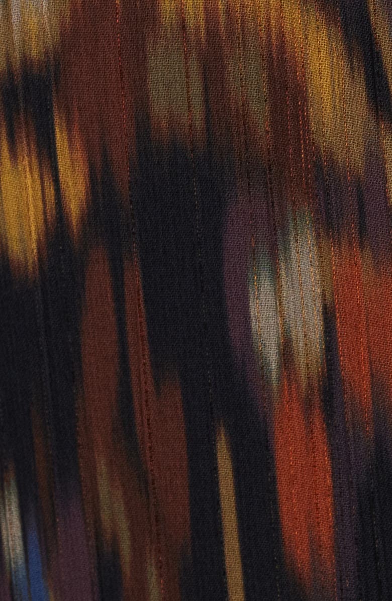 Julia Jordan Metalllic Abstract Print Maxi Dress, Alternate, color, Orange Multi