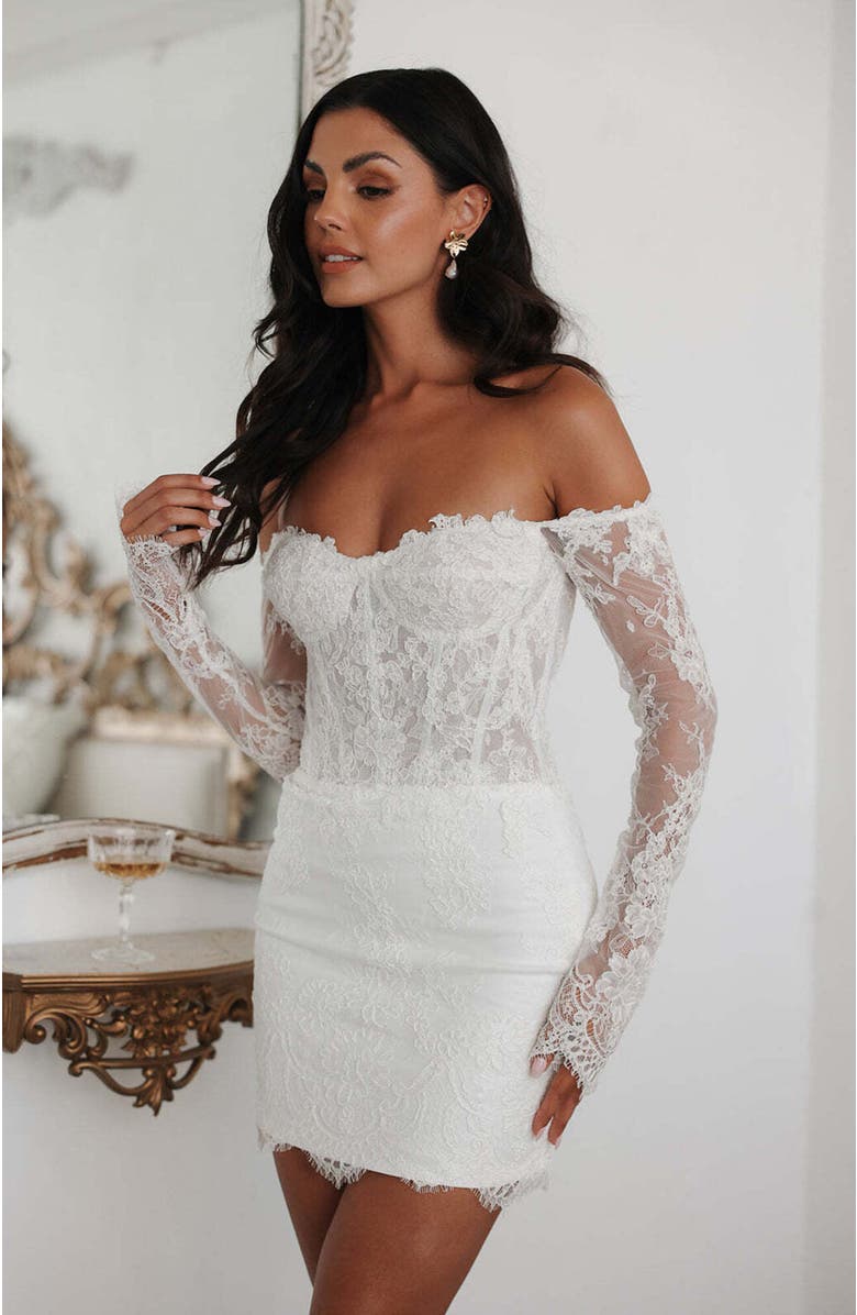 Untamed Petals Madeline Mini Dress, Alternate, color, Ivory