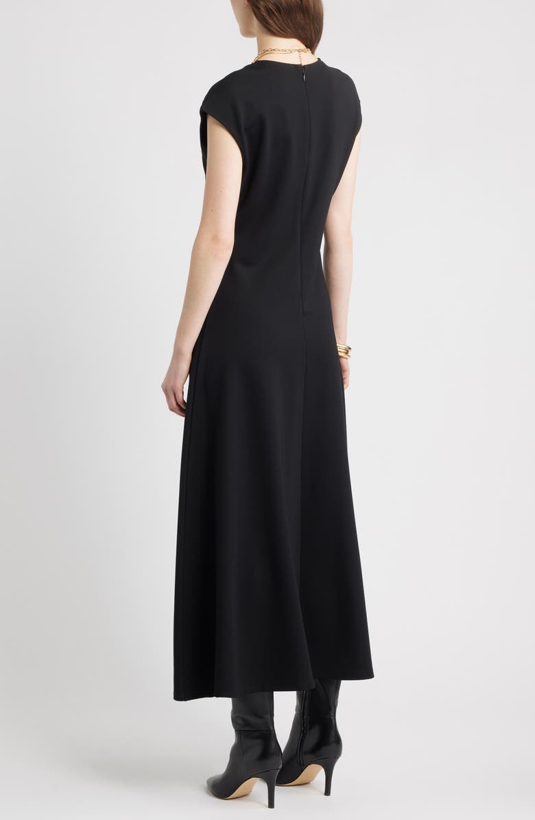 Nordstrom Cap Sleeve Fit & Flare Dress, Alternate, color, Black