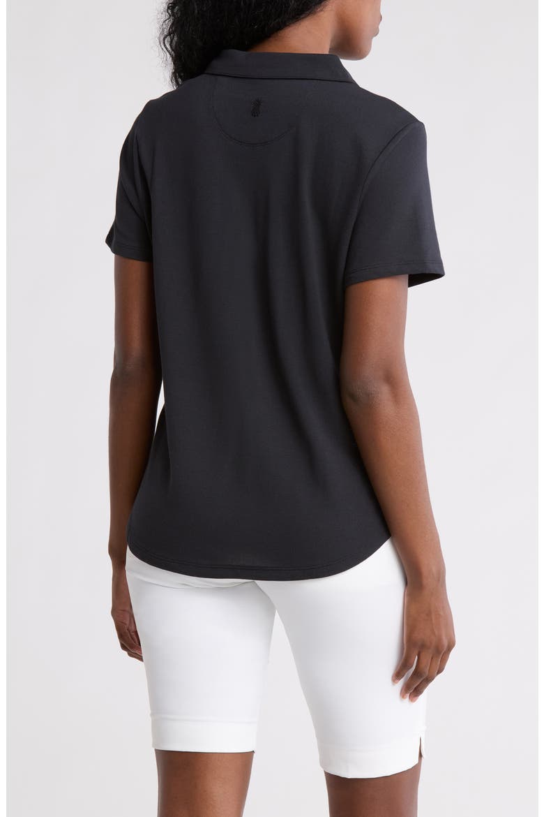 Del Ray IslandZone® Pique Polo, Alternate, color, BLACK