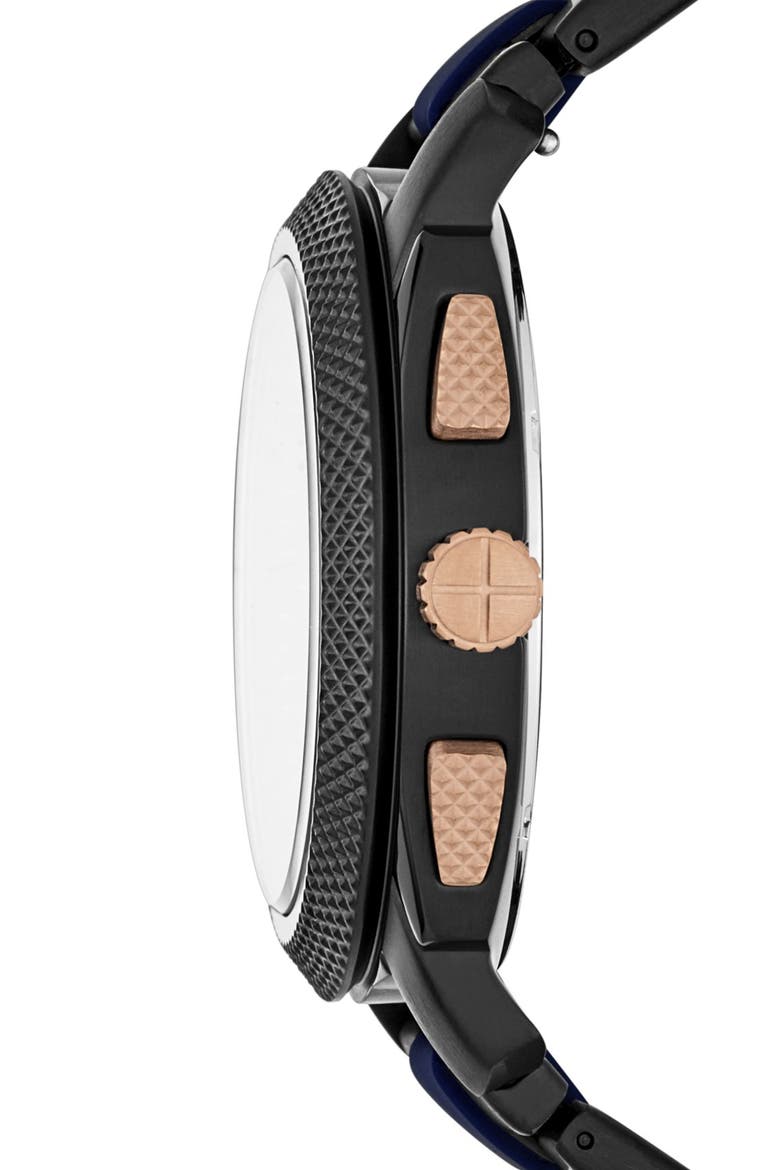 'Machine' Chronograph Bracelet Watch, 45mm, Alternate, color, BLACK/ BLUE