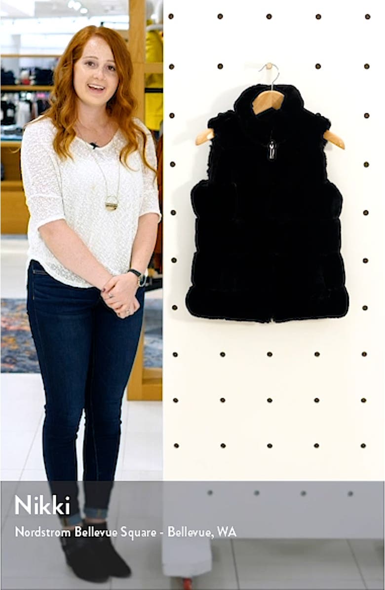 Faux Fur Reversible Vest, sales video thumbnail