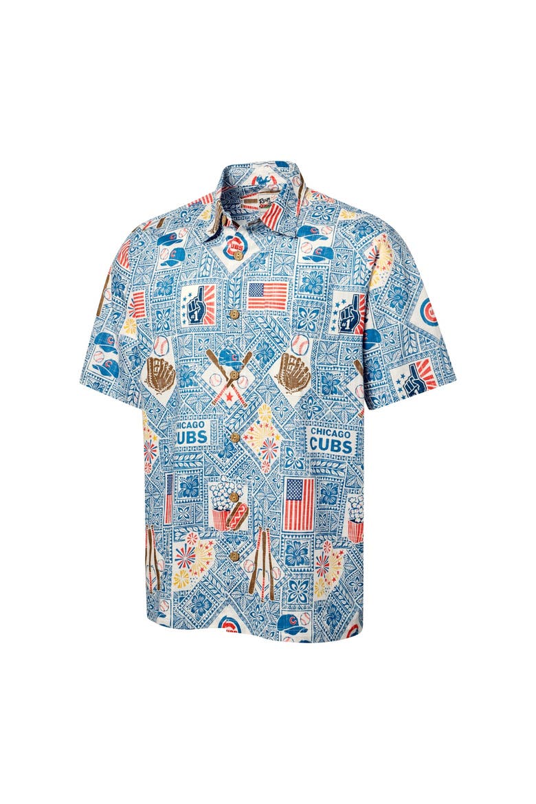 Men's Reyn Spooner  Blue Chicago Cubs Americana Button-Up Shirt, Alternate, color, Blue