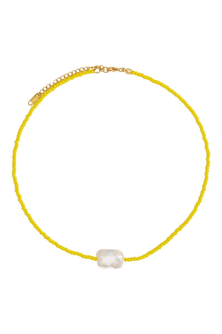Newton Beaded Necklace, Main, color, YELLOW