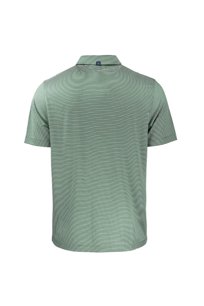 Men's Cutter & Buck  Green/White Ivy League Tri-Blend Forge Eco Double Stripe Stretch Recycled Polo, Alternate, color, Green