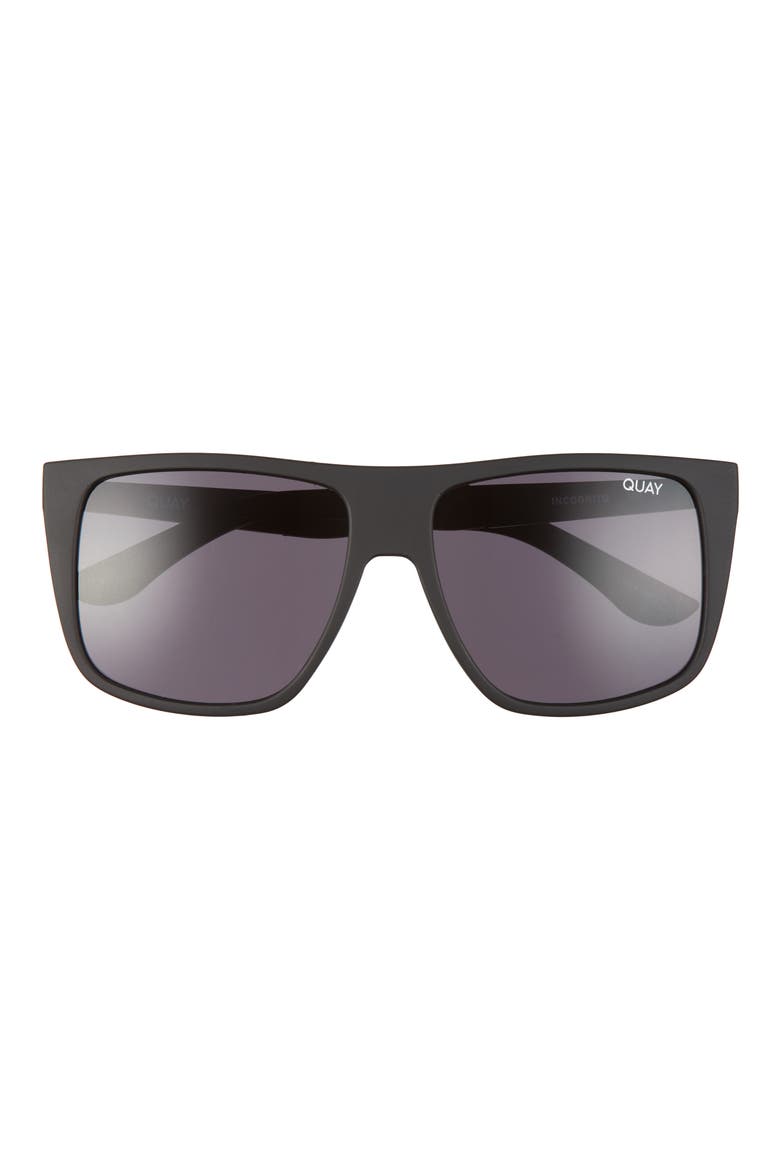 Australia Incognito 56mm Gradient Flat Top Sunglasses, Main, color, BLACK/ BLACK