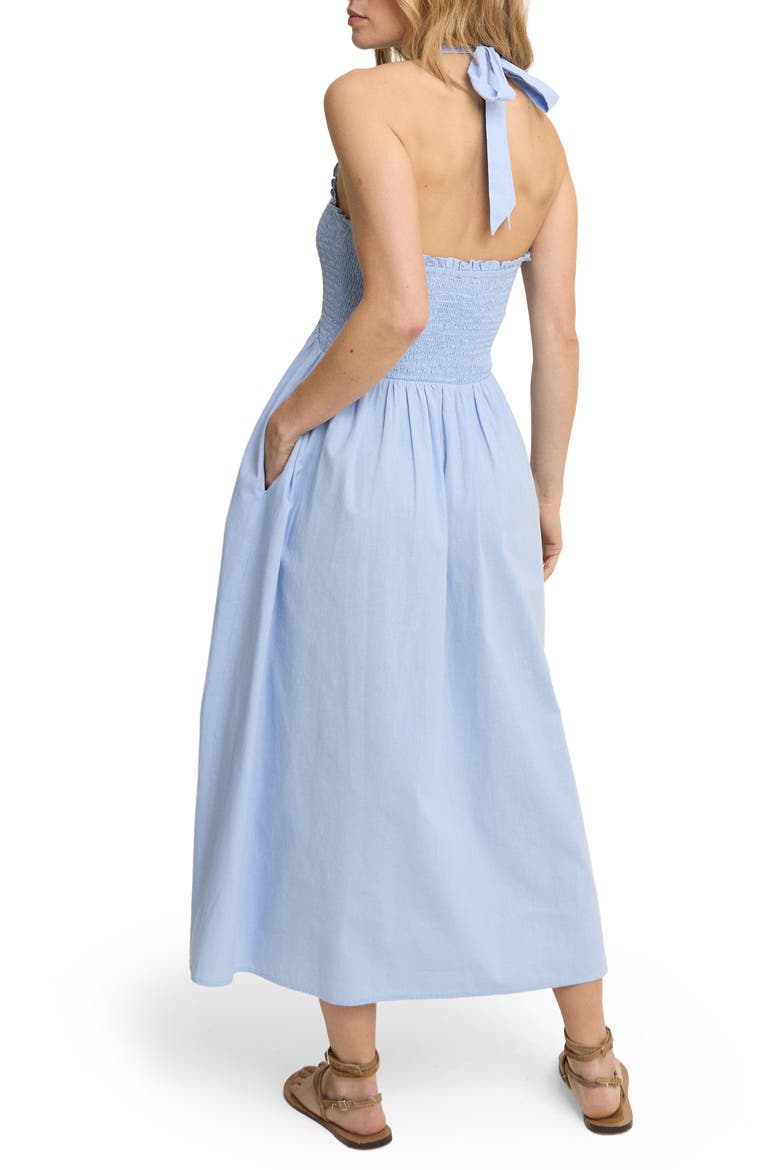 Caterina Halter Midi Dress, Alternate, color, BLUE