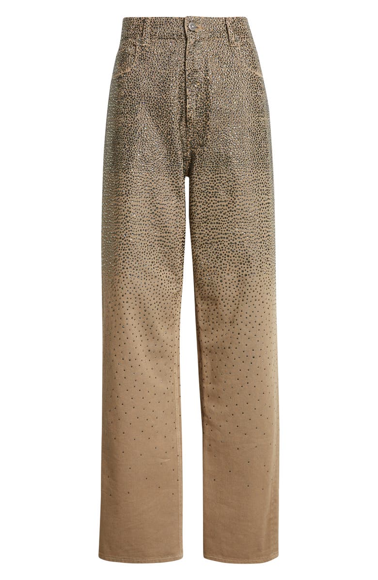 Golden Goose Journey Dégradé Crystal Embellished Jeans, Alternate, color, Pale Khaki