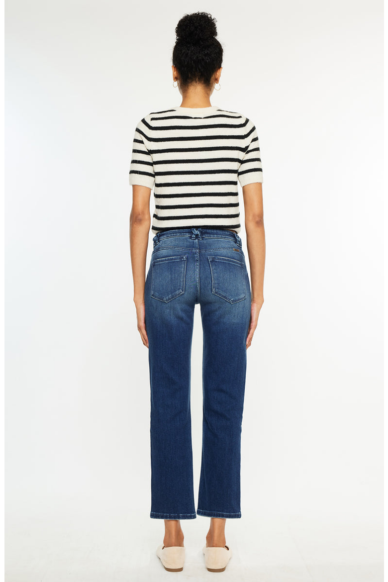 Dolores Mid Rise Slim Straight Fit Jeans, Alternate, color, Dark Wash
