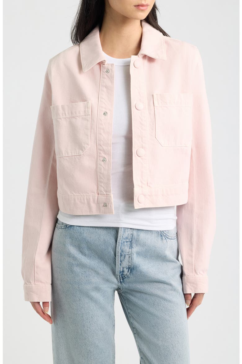 The Crop Denim Jacket, Main, color, TAFFY