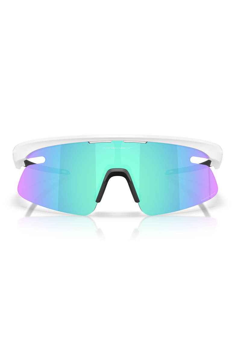 Gender Inclusive Rslv Lite 50mm Rectangle Sunglasses, Main, color, MATTE WHITE / PRIZM SAPPHIRE