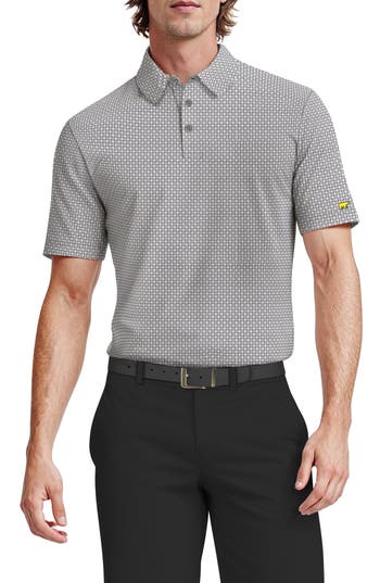 Jack Nicklaus Geo Print Golf Polo In Black