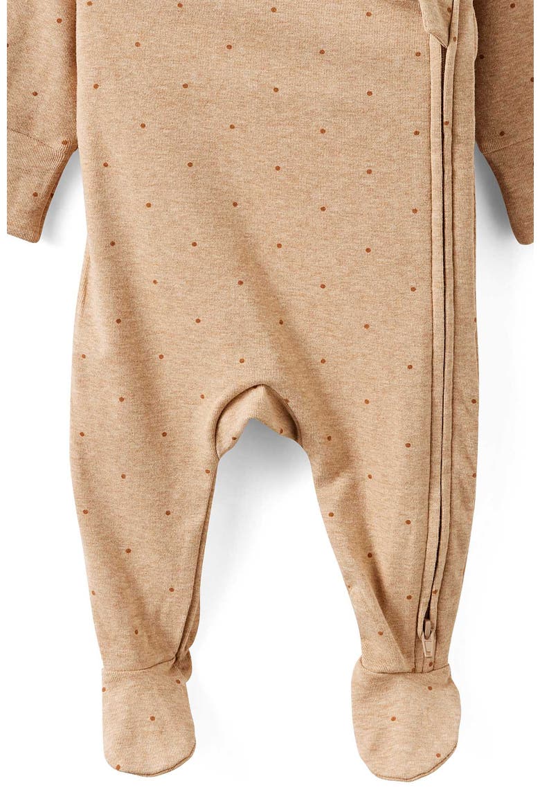 Organic Cross Over Zip All In One, Alternate, color, Caramel Fudge Marle Spot
