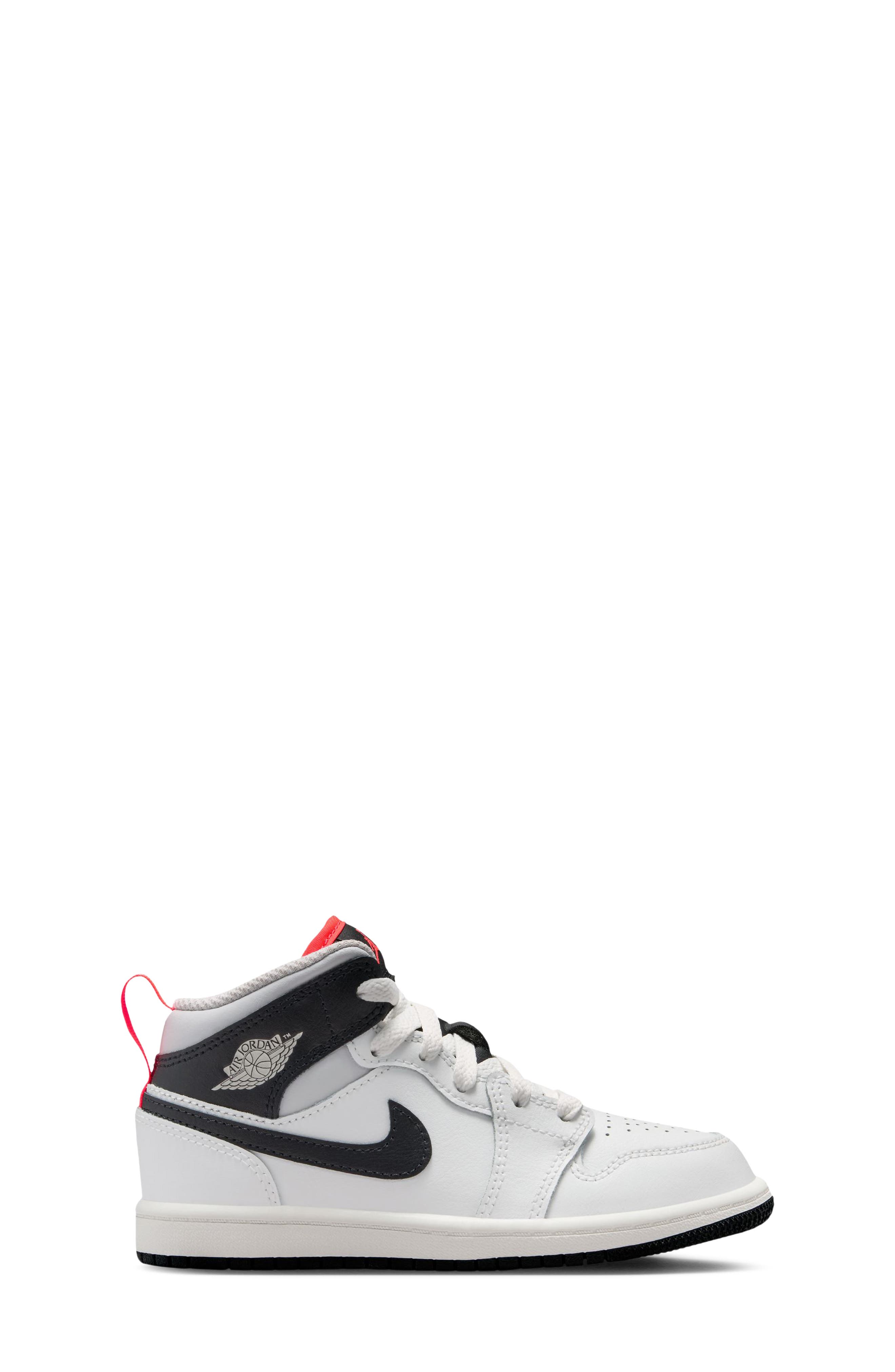 Kids' Air Jordan 1 Mid Sneaker, Alternate, color, SUMMIT WHITE/ BLACK/ INFRARED